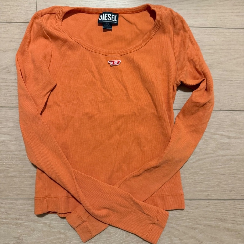 Diesel Orange Long Sleeve Shirt